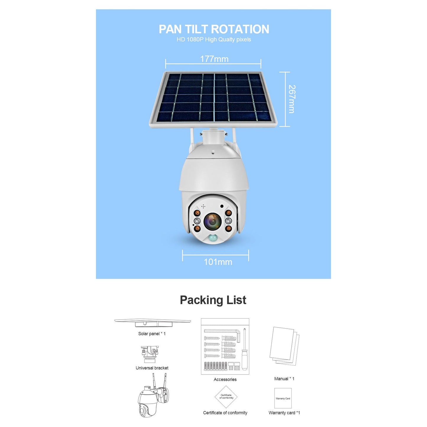 WiFi Solar PTZ Camera OSE-03